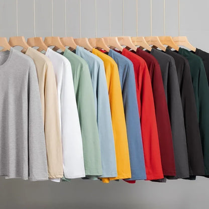Men's Long Sleeve T-Shirt - Cotton Casual Tee | Breathable Summer Wear