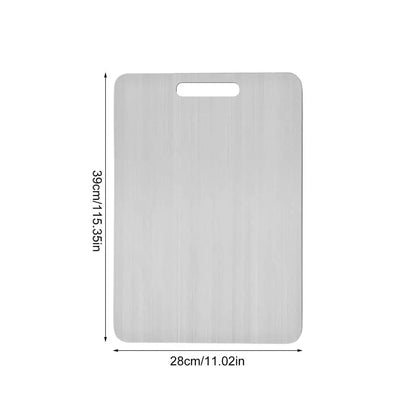 Titanium Cutting Board - Double-Sided Stainless Steel Chopping Board for Meat  Fruit - ZOOMNSTORE