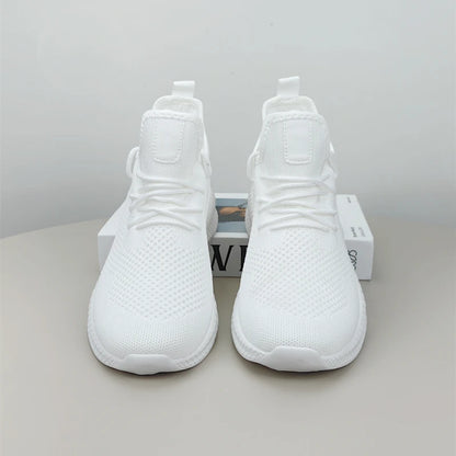 Men Walking Shoes Fashionable Lightweight Outdoor Breathable Sports Flat Mesh Comfortable Casual Tennis Shoes for Men