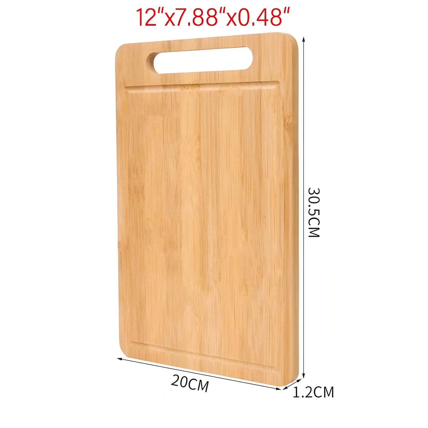 Bamboo Cutting Board – Double Sided Kitchen Cutting Board | Thick Durable Wood Chopping Block