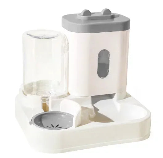 Qq-Cat Feeder And Water Dispenser Self-Feeding Kitten Food Feeder Large Capacity Cat Food Dispenser Multifunctional Pet Food