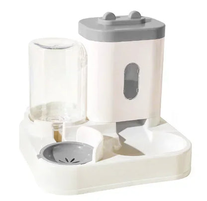 Qq-Cat Feeder And Water Dispenser Self-Feeding Kitten Food Feeder Large Capacity Cat Food Dispenser Multifunctional Pet Food