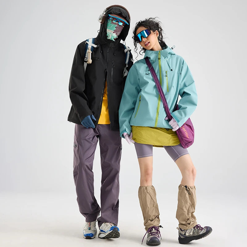 Unisex Hiking Jacket Waterproof Autumn Windbreaker Ourdoor Hooded Coats Women New Jacket Men Fishing Camping Climbing Coats
