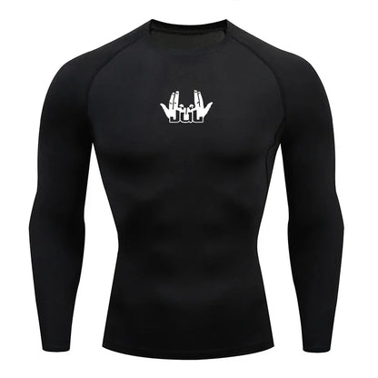 Men's Compression Shirt - Running Compression Tee | Long Sleeve Sports Shirt