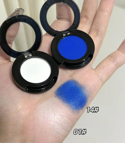 Punk Smoky Red Black Eye Shadow Palette Waterproof Gothic Matte Blue Eyeshadow Tray Women Halloween Eye Pigments Makeup Palette