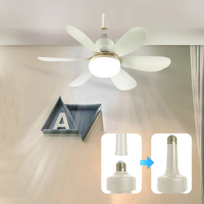 E27 Base 40W LED Ceiling Fan Light 3 Adjustable Lighting Modes Remote Control High Wind Power Electric Fan Light for Living Room