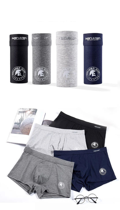 Plus Size Mens Cotton Boxer Shorts - Solid Color Underwear L-6XL
