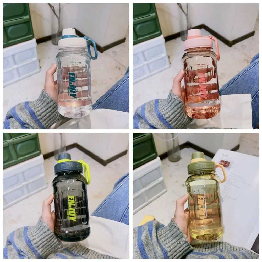 Plastic Sport Bottle Fitness Water Bottle Leakproof Water Bottle 600ml/800ml/1000ml High Temperature Resistant Water Cup Summer