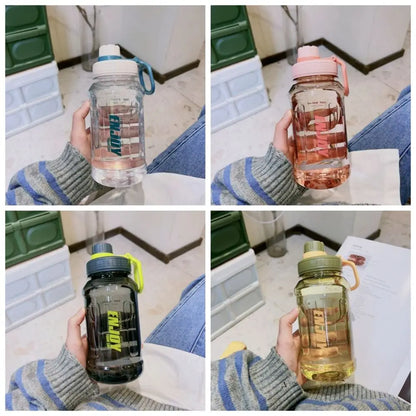 Plastic Sport Bottle Fitness Water Bottle Leakproof Water Bottle 600ml/800ml/1000ml High Temperature Resistant Water Cup Summer