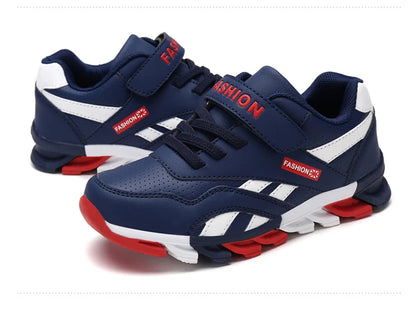 Kids Running Shoes - Lightweight Breathable Children Sneakers with Hook & Loop Closure