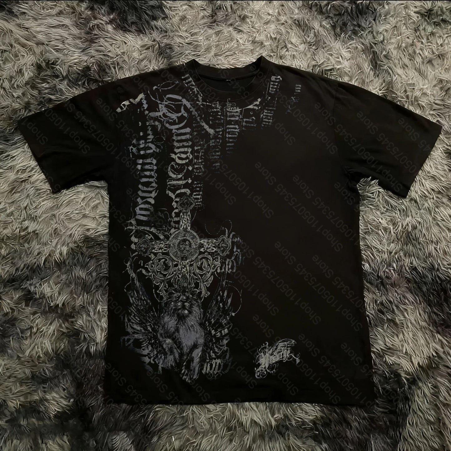 Summer Classic Y2K Gothic Style T-shirt Print Oversized T Shirt High Street Shirts Round Neck Cotton Tops Mens Women T Shirt Tee