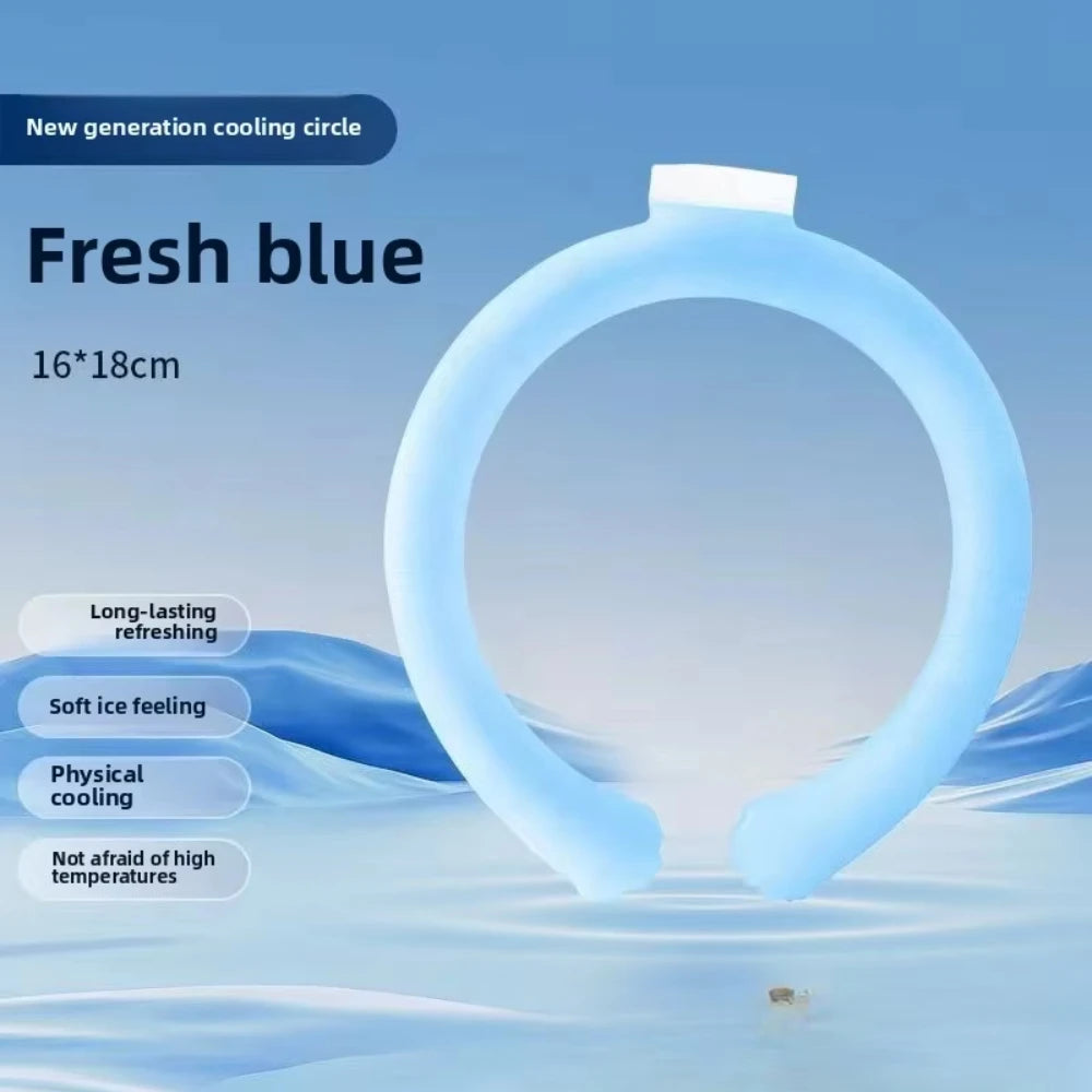 Summer Outdoor Cooling Neck Ring Running Portable Outdoor Sports Cooling Accessories Hands Free Gel Prevention Ice Neck Ring 1pc