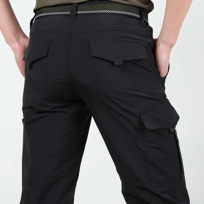 Men's Summer Thin Quick Dry Tactical Cargo Pants Army Outdoor Camping Hiking Pants Casual Trousers Male Sports Fishing Pants