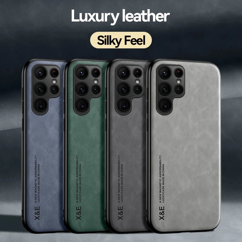 Sheepskin Magnetic Phone Case - Compatible with Samsung S20S21S22S23S24S25Note 1020 - ZOOMNSTORE