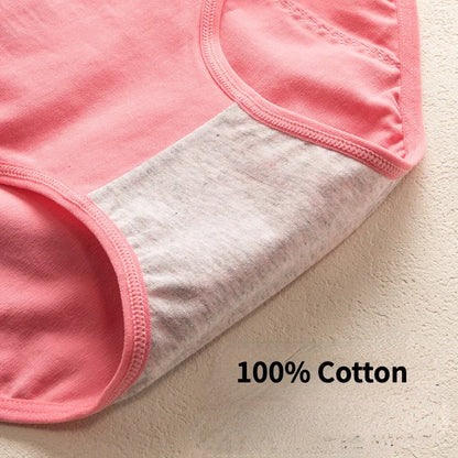 3PCS Cute Cartoon Period Underwear for Girls  Leakproof Teen Menstrual Panties 4-Layer Absorbent Reusable Washable Underwear