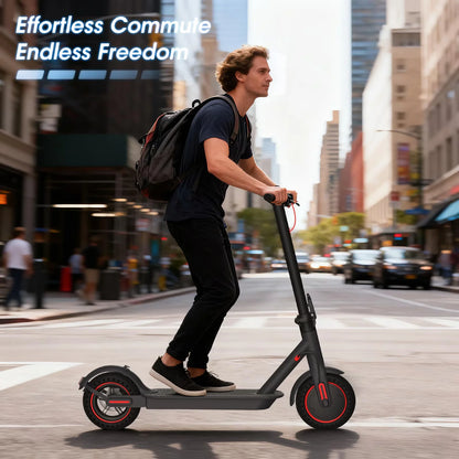 350W Electric Scooter for Adults 19mph Top Speed 21 Miles Max Range Foldable E-Scooter with 8.5'' Tires Double Shock System APP Control