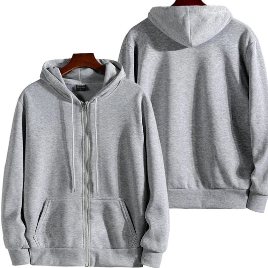 Men's Zipper Hoodie - Casual Long Sleeve Hooded Sweatshirt | Autumn Winter Cotton Blend - ZOOMNSTORE