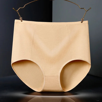3pcs Pure Cotton Brief Female Solid Panties Girls High Waist Comfort Underpants Lady Plus Size Underwear Women Ventilate Pantys