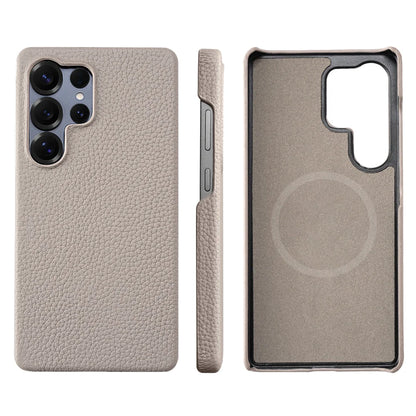 Magsafe Case Samsung - Genuine Cowhide Leather Magnetic Phone Protector for Galaxy S24 Ultra