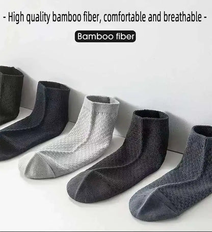 Mens Bamboo Fiber Ankle Socks - Breathable Short Socks for All Seasons 510 Pairs - ZOOMNSTORE