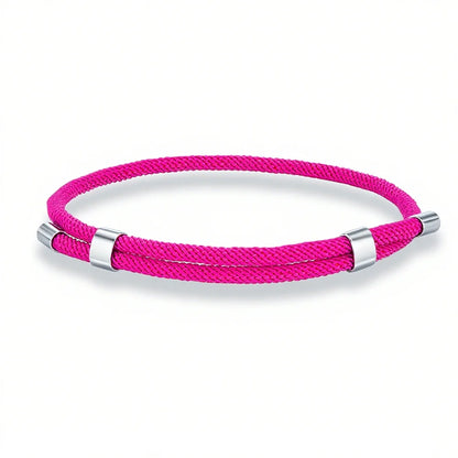 MKENDN Simple Style Men Women Bracelet 3mm Durable Marine Rope With Polished Steel Closure Jewelry Summer Beach Gifts