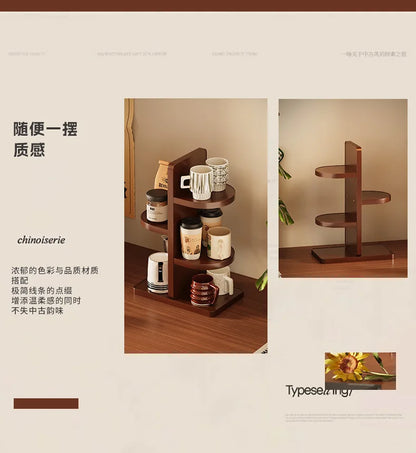 Multifunctional Desktop Multi-layer Cup Holder Office Simple Small Flower Stand Kitchen Countertop Rack Seasoning Storage Rack
