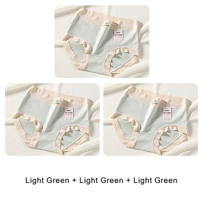 Cotton Mid-Rise Panties - Women's Antibacterial Breathable Cotton Briefs Set