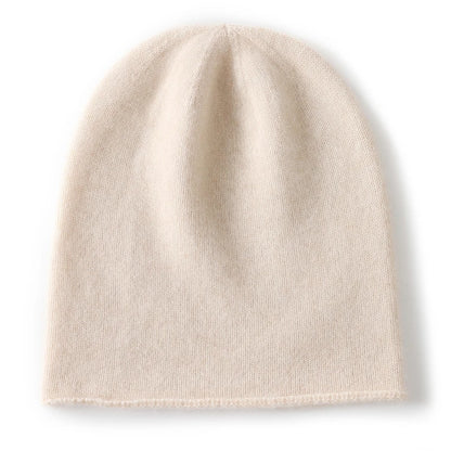 Cashmere Beanie Hat - 100% Soft Knit Winter Hat For Men & Women, Solid Color