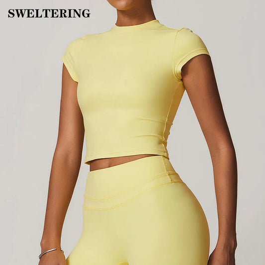 Women Yoga Top - Breathable Short Sleeve Shirt | Quick Dry Gym Top, Lightweight