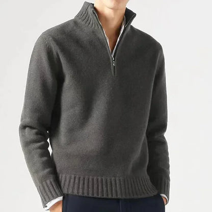 Mens Winter Casual Daily Warm Coats Turtlenecks Half Zipper Sweaters Knitwear Spring Pullovers Solid Long Sleeved Tops for Male
