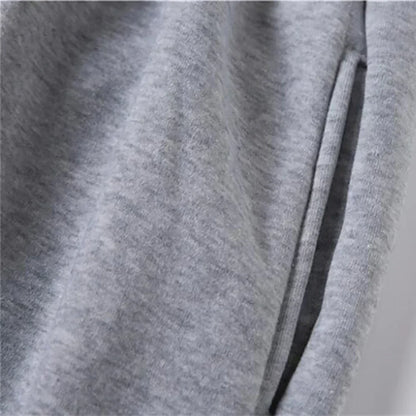 Men's Casual Sweatpants Fleece Sports Pants Unisex Fashion Solid Loose Trousers Streetwear Autumn Winter Jogging Fitness Pants
