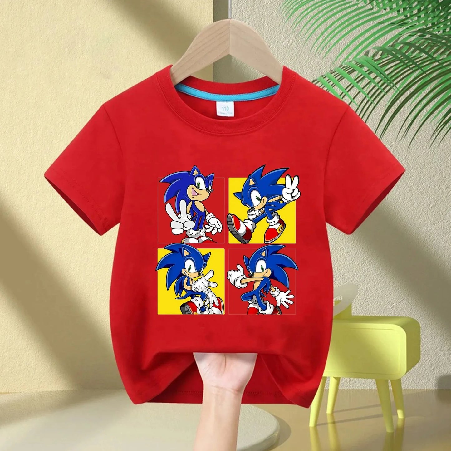 Sonic The Hedgehog Kids T-Shirt Anime Print Cotton Short Sleeve Boy Girl Summer Casual Top Gift