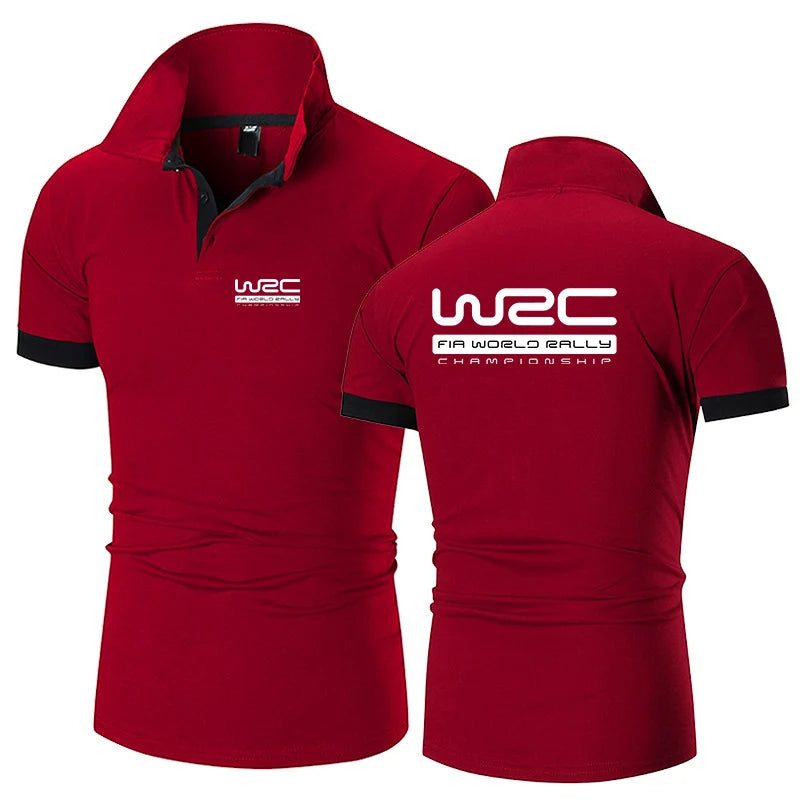 World Rally Championship WRC New Fashion Polo Shirt Men Casual Turn Down Collar Short Sleeve Shirt Slim Fit Summer Tops Polo