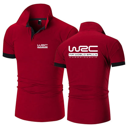 World Rally Championship WRC New Fashion Polo Shirt Men Casual Turn Down Collar Short Sleeve Shirt Slim Fit Summer Tops Polo