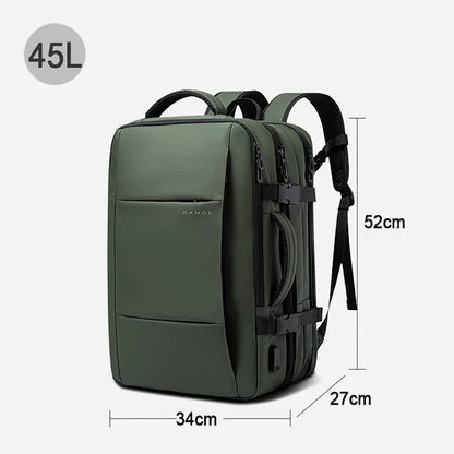 Waterproof Expandable Mens Laptop Backpack - 173 Large Capacity Travel Bag