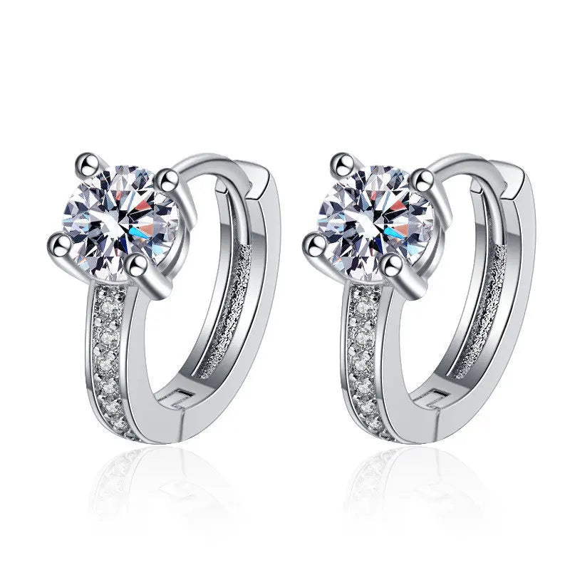 925 Sterling Silver CZ Stud Earrings - Cute Fashion Jewelry for Women and Teens