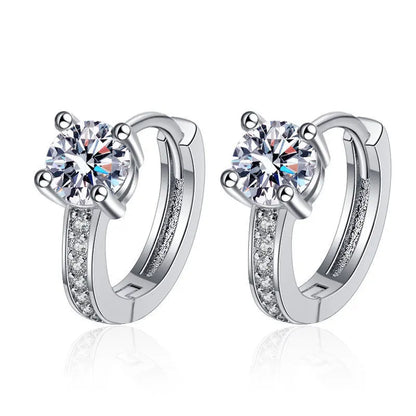925 Sterling Silver CZ Stud Earrings - Cute Fashion Jewelry for Women and Teens