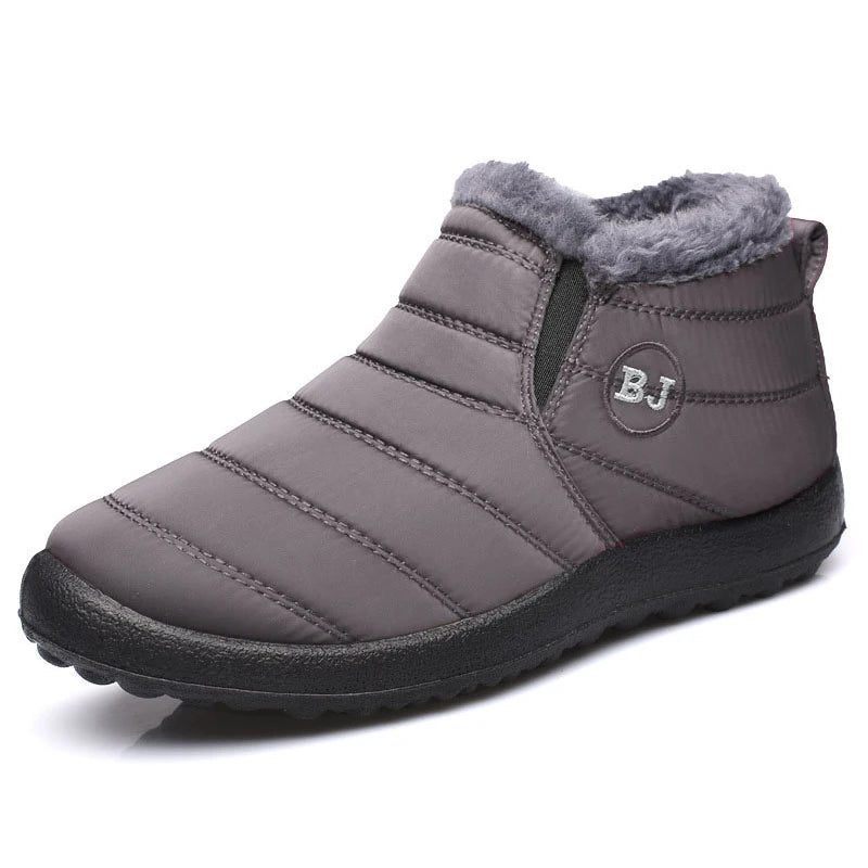 Women Winter Boots - Lightweight Waterproof Ankle Snow Boots With Plush Lining