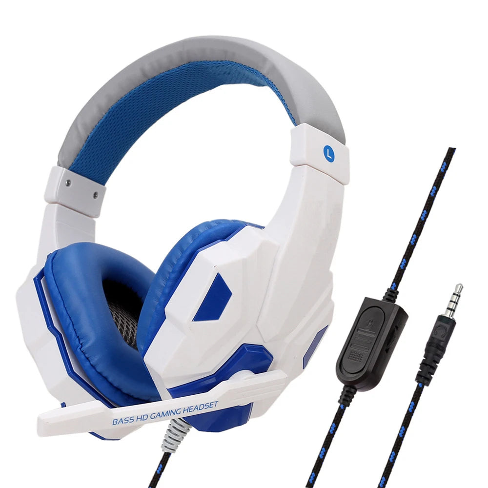Gaming Headset Headphones - Wired LED Light Noise Cancelling Headset for PS4, Xbox & PC Gaming