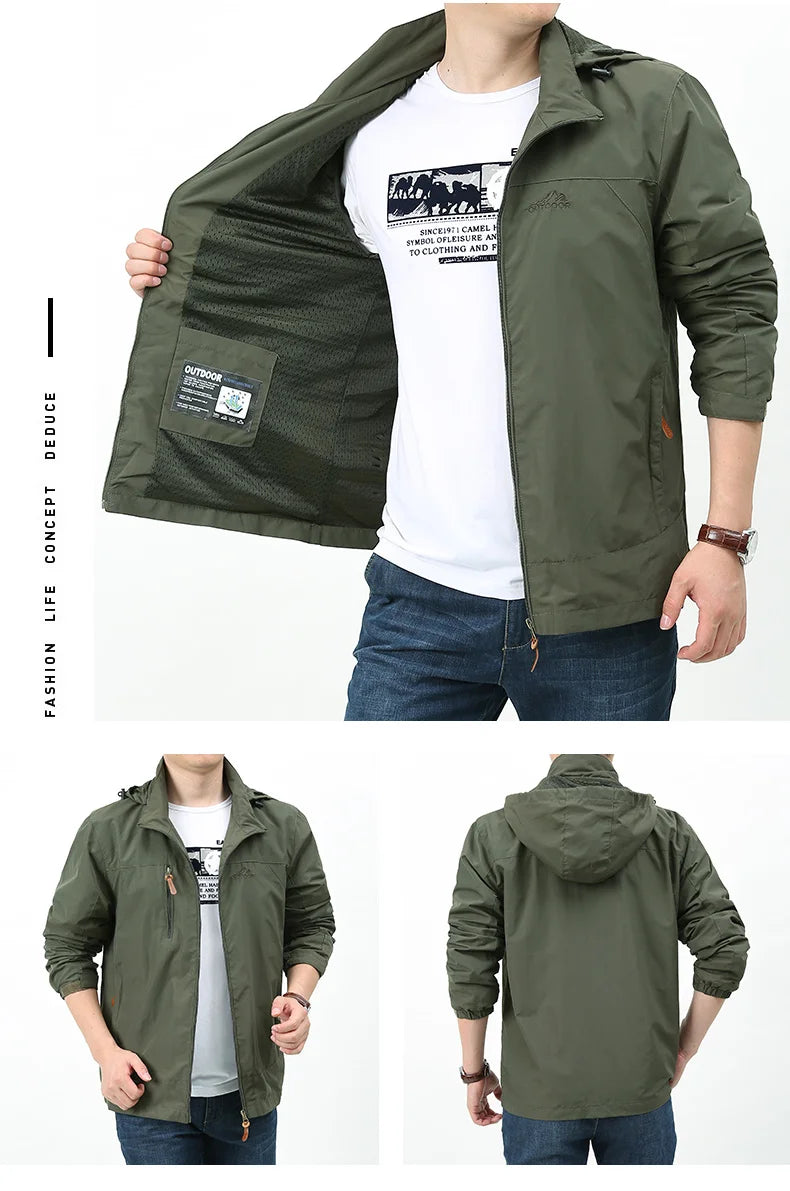 Waterproof Windbreaker Jackets Men Naturehike Casual Hiking Tactical Jacket Women Multi-pocket Hooded Fishing Windproof Coat