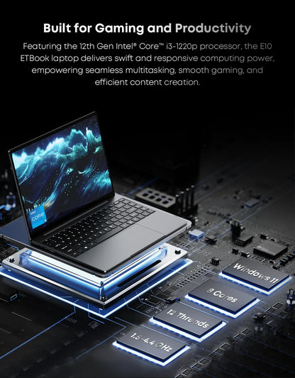 Acer ETBook Gaming Laptop – Intel Core i3, 16GB RAM, 512GB SSD, 14 Inch 2K Screen