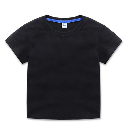 Summer Kids Tops Tees Baby Kids Tshirts Blouse Clothes 24M 2-10Years 10 Colors Solid Children T-shirt for Boys Girls Cotton