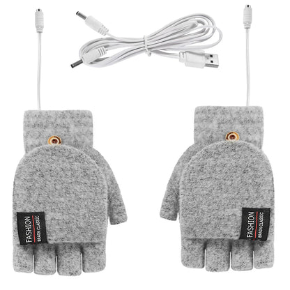 Electric Heating Gloves Hand Warmer Gloves Heater Rechargeable USB Reusable Laptop Suitable for Sports Skiing Winter Warm Gloves