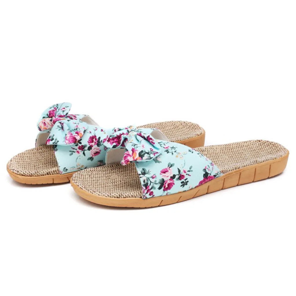 New Summer Ladies Slippers Outdoor Beach Sandals Bohemian Ethnic Style Handmade Espadrilles Platform Slippers Flip Flops Women