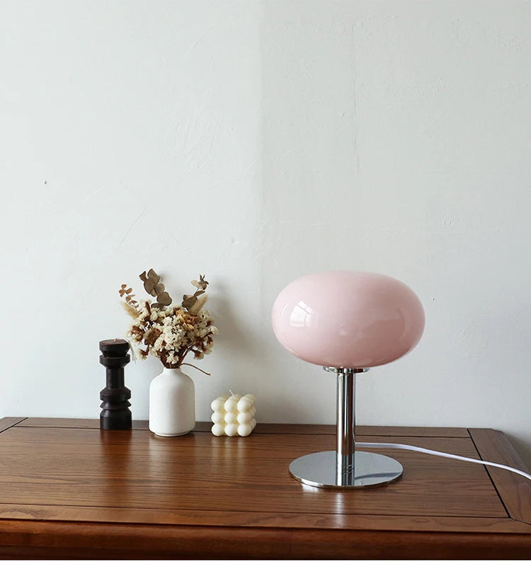 Macaron Glass Table Lamp - Trichromatic Dimming Night Light for Living Room  Bedroom Decor - ZOOMNSTORE