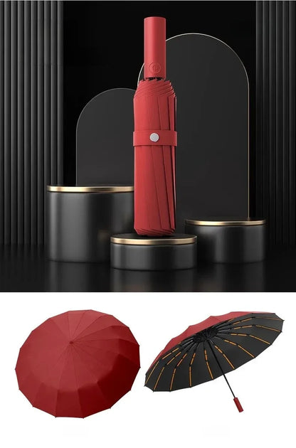 Stormproof Windproof Automatic Folding Rain Umbrella for Men, Large Strong Reinforced 288 Bone, Sun UV UPF50+ Parasol