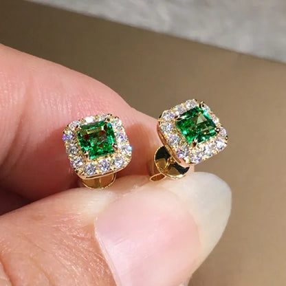 Bright Cubic Zirconia Stud Earrings – Versatile Wedding Studs