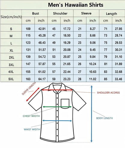 Simple Men's Shirt 3D Printed Retro Fashion Topshort Sleeve Beach Sweatshirt Street Hawaii Short Sleeved Shirt Men's Clothing