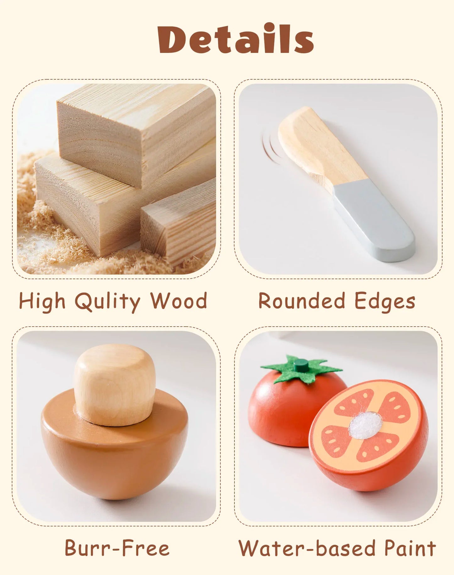 Robotime Robud Kitchen Pretend Toy Wooden Classic Game Educational Toy For Children Kids Gift Cutting Fruit Vegetable Food Set