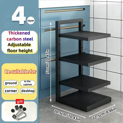 Adjustable Stainless Steel Pot Rack Multi-Layer Organizer Kitchen Storage Holder for Pots and Pans Household Use